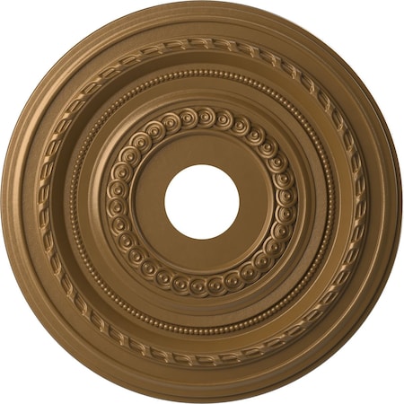 Ekena Millwork Cole PVC Ceiling Medallion (Fits Canopies up to 5 1/8"), Metallic Gold Rush, 19"OD x 3 1/2"ID x 1"P CMP19COCGH